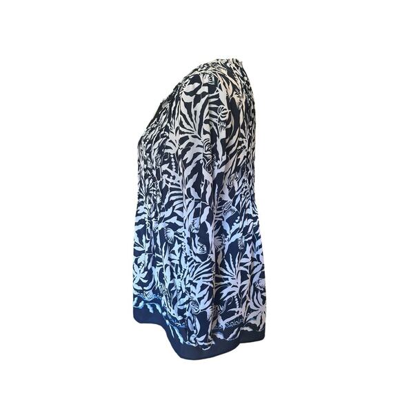 Lilly Pulitzer Marilina Long Sleeve Tunic Low Tide Navy Flocking to Paradise S - Picture 2 of 6